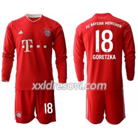 FC Bayern München Leon Goretzka 18 Domaći Dječji Komplet Dresovi za Nogomet 2020-2021 Dugim Rukavima (+ kratke hlače)